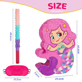 WERNNSAI Mermaid pinata side view highlighting a sturdy design