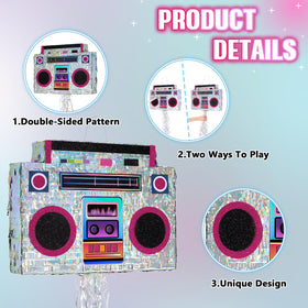 WERNNSAI music player piñata easy-fill hole shows practical setup.