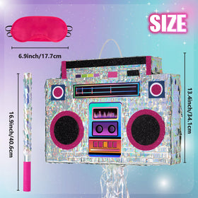 WERNNSAI music player piñata fringed tissue exterior adds festive appeal.