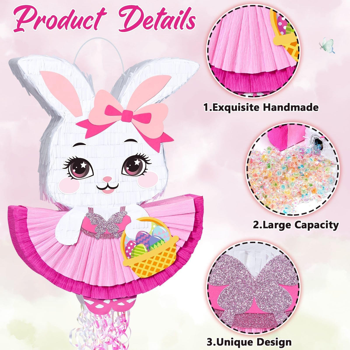 WERNNSAI piñata made of sturdy corrugated cardboard for indoor or outdoor use.