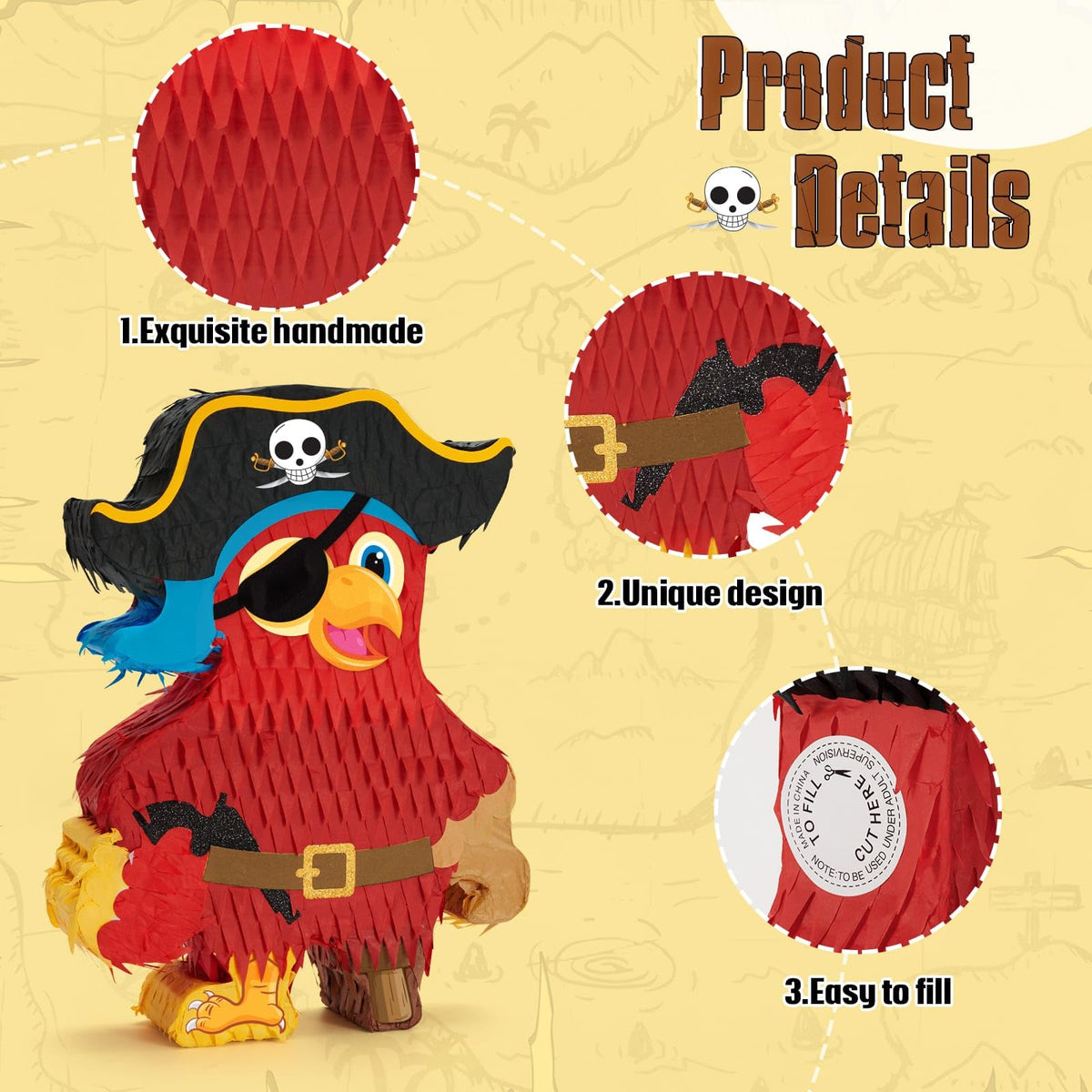 WERNNSAI pinata made from durable corrugated paper for party use.