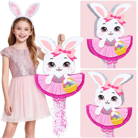 WERNNSAI piñata features crepe paper tassels and cute bunny details.