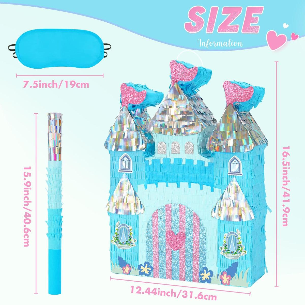 WERNNSAI Princess Castle Piñata includes easy-fill hole for quick setup