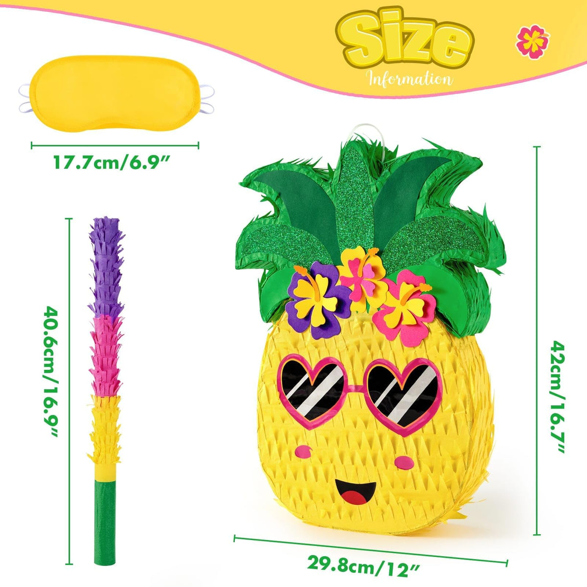 WERNNSAI pinata eye mask for a playful blindfold moment at a luau.