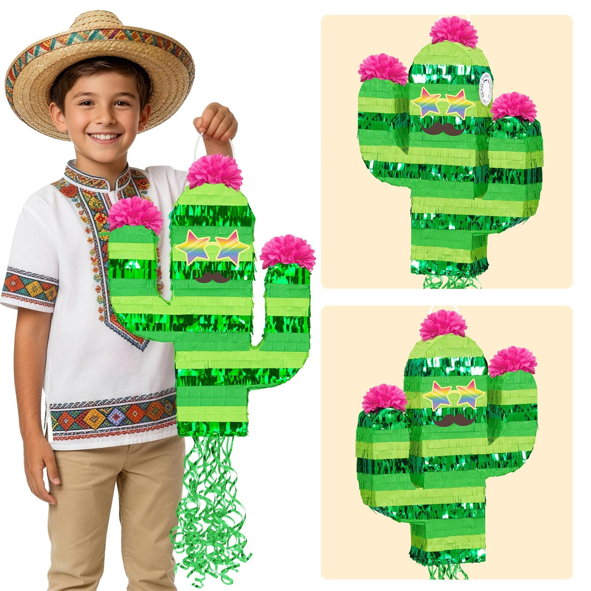 WERNNSAI hanging loop on pinata for simple display.