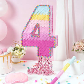 WERNNSAI pinata with rainbow tassels and braided ribbons for festive celebrations