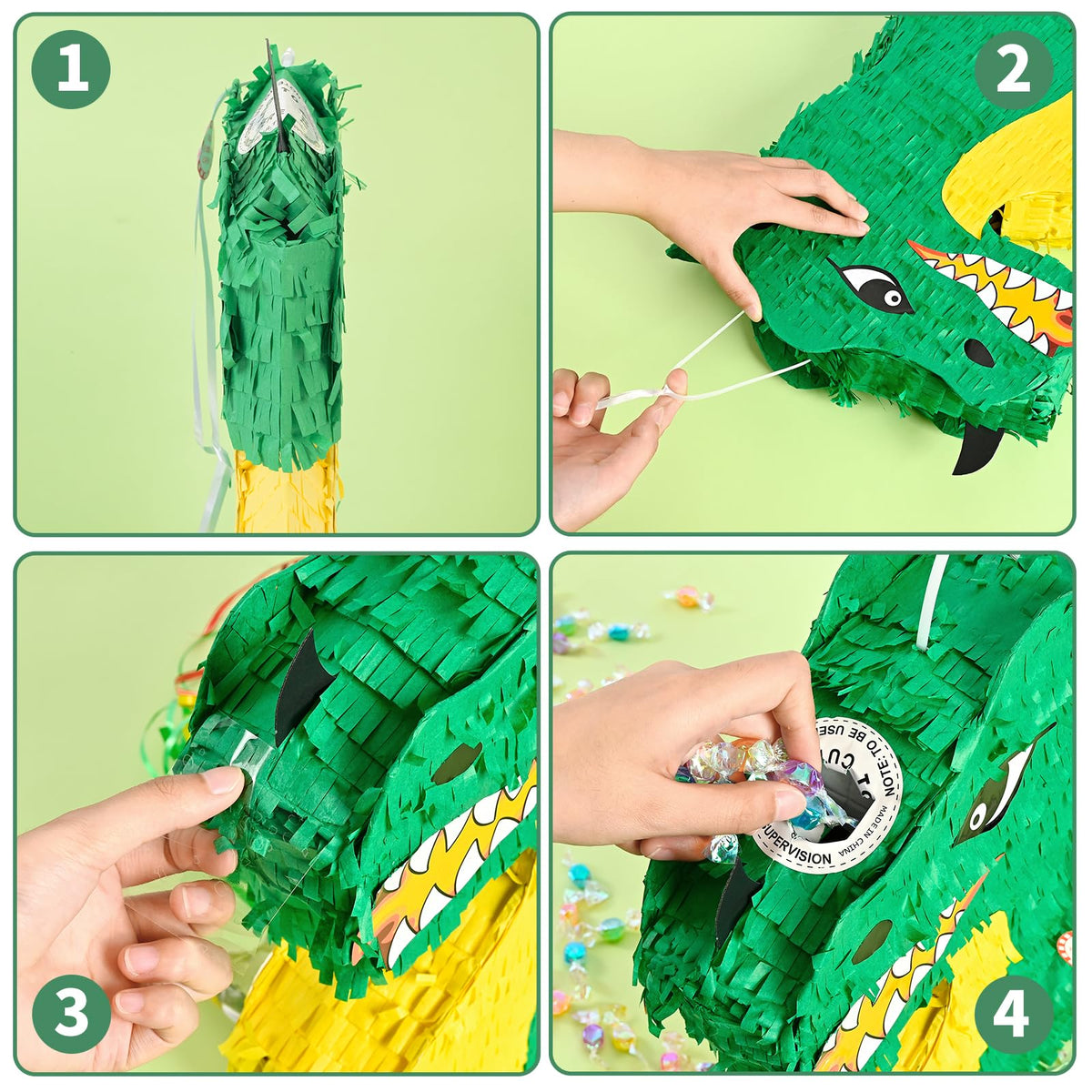 WERNNSAI pinata set includes blindfold and bat for ready-to-play games