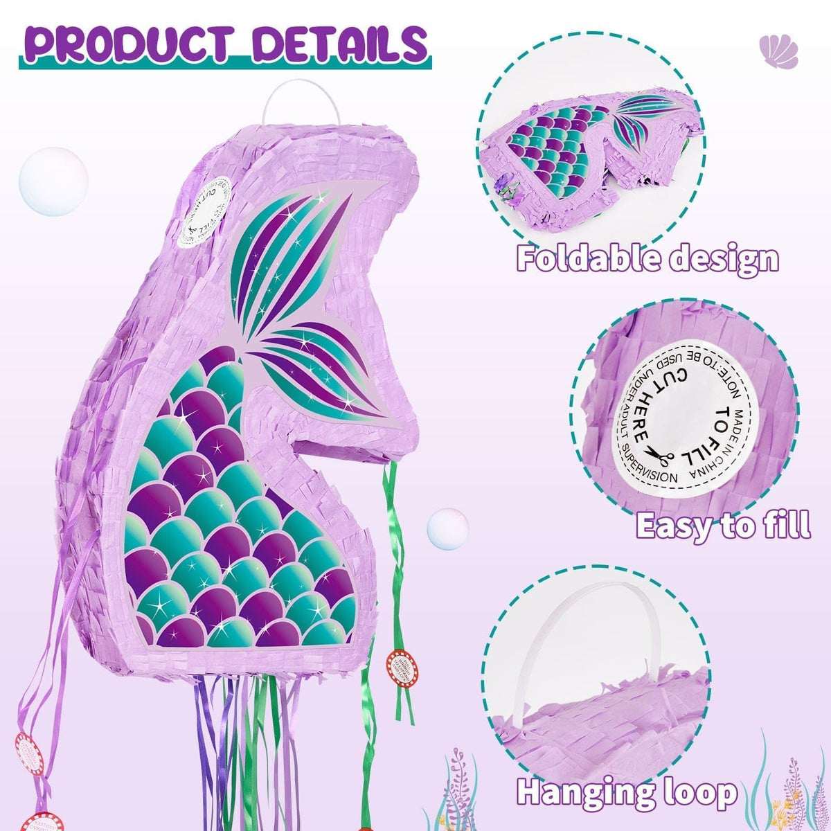 WERNNSAI pinata set includes eye patch, bat, and cave seal stickers.