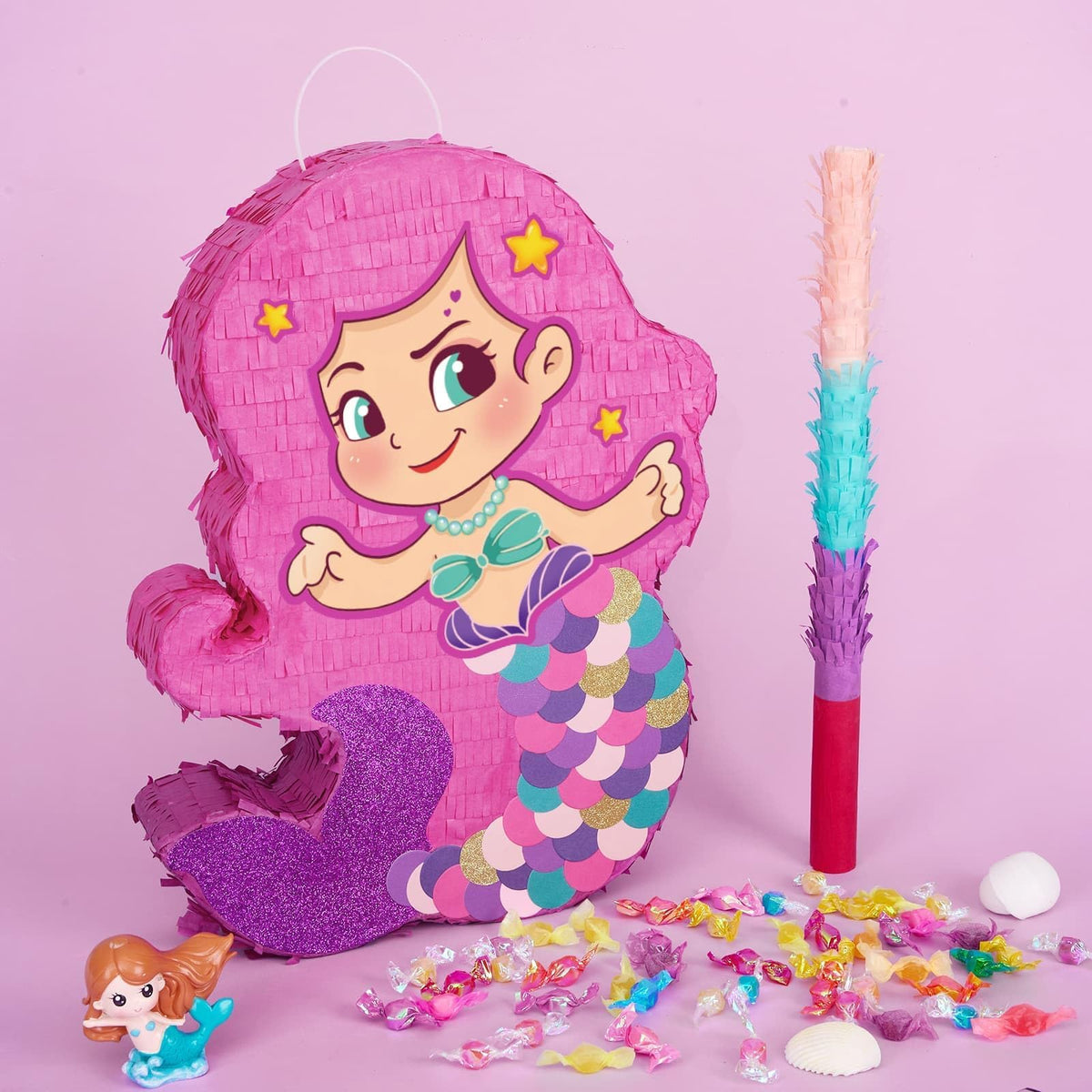 WERNNSAI Pinata stick and blindfold ready for exciting party games