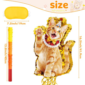 Piñata stick for the pull string game with safe, easy handling