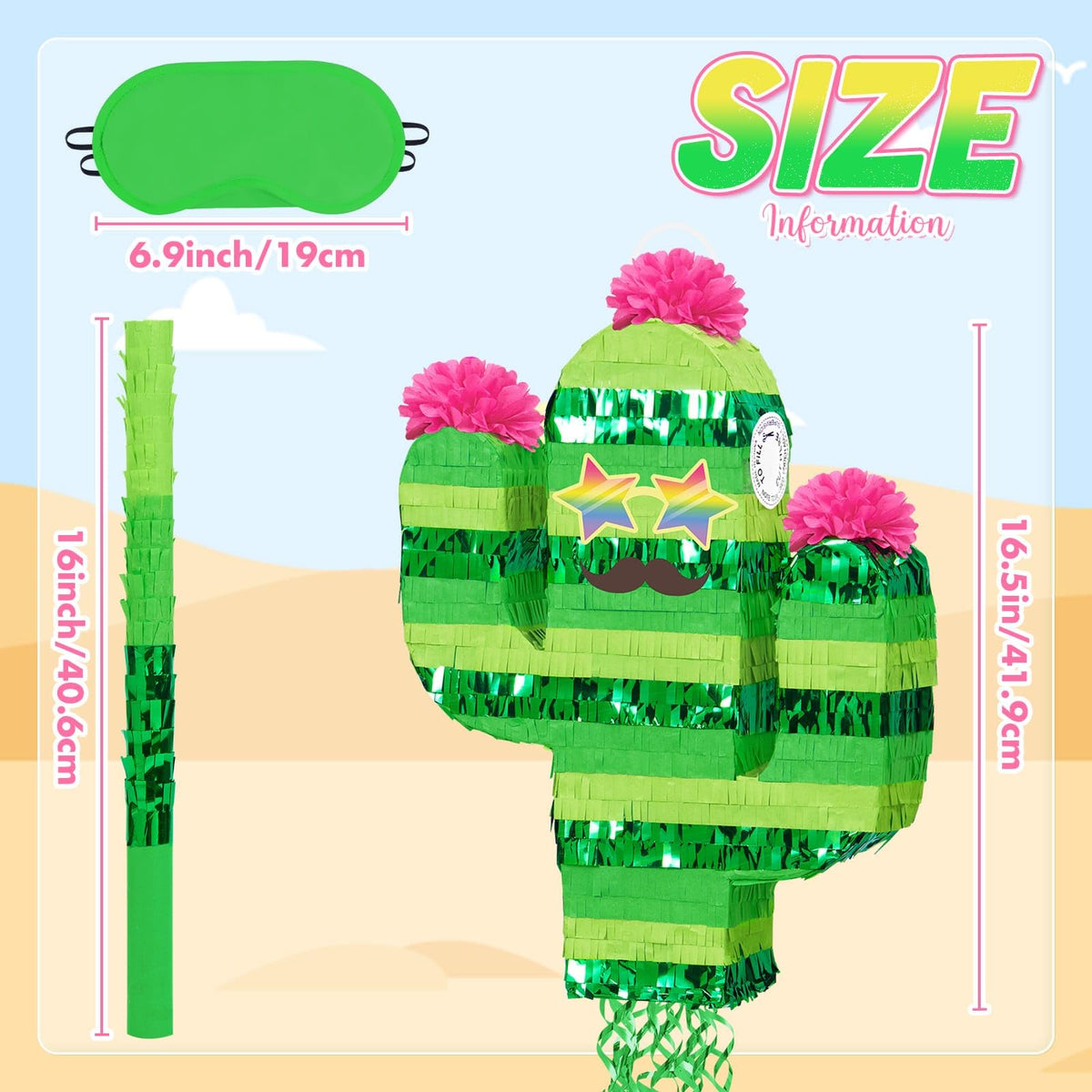 WERNNSAI pinata stick for energetic swings at the party.