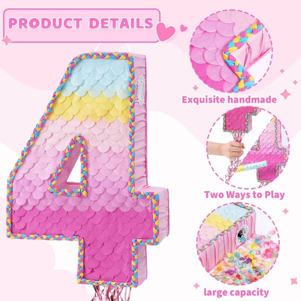 WERNNSAI pinata made from thick corrugated paper for durability during lively play