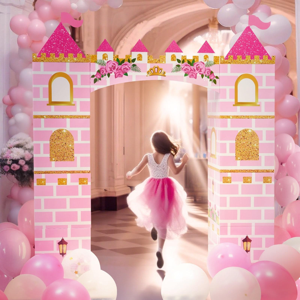 WERNNSAI Pink Princess adhesive dots enable quick setup