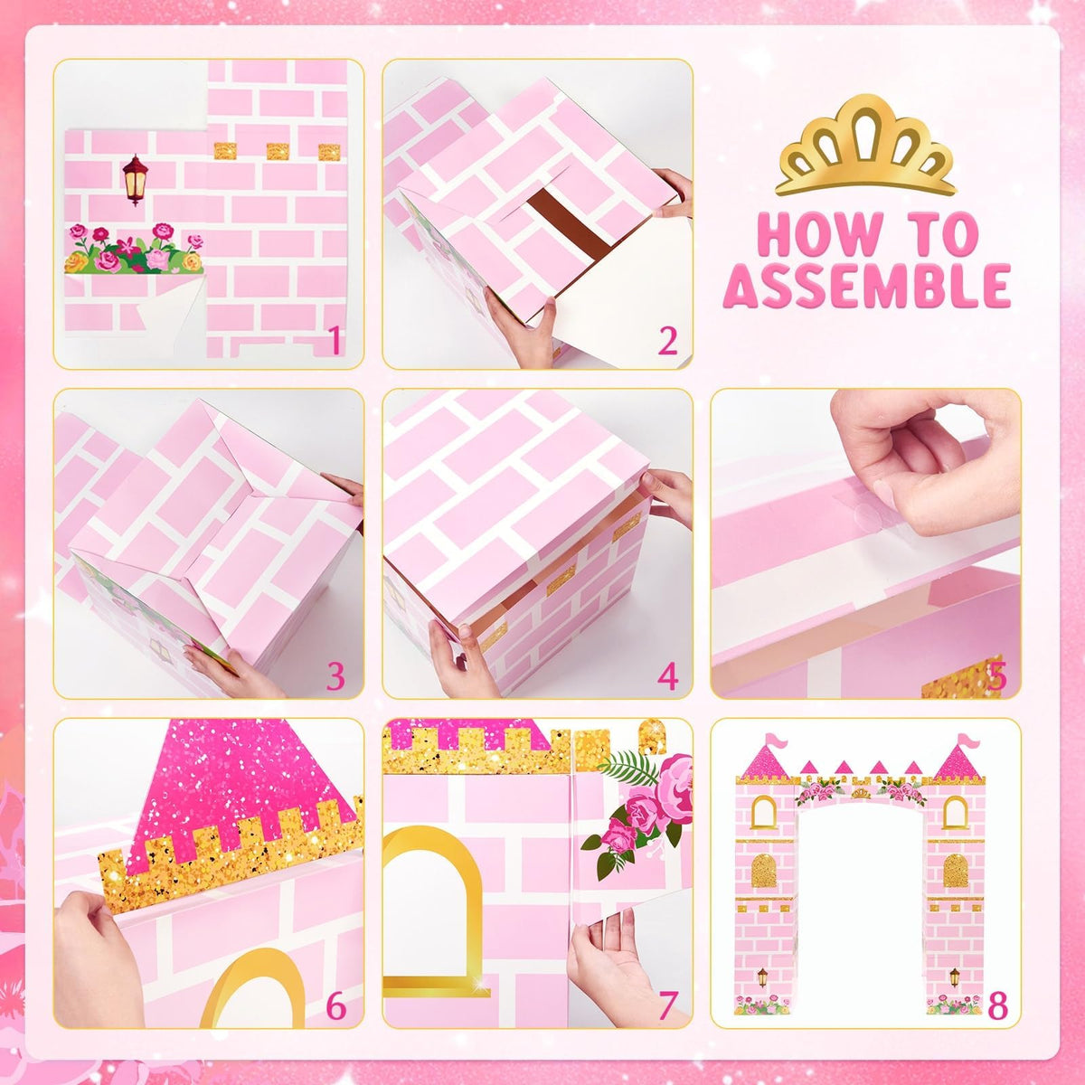 WERNNSAI Pink Princess castle arch ready for grand entrances