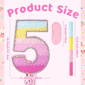 WERNNSAI Pink Sweet Five Piñata hanging loop enables easy ceiling display