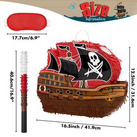 WERNNSAI pirate pinata bat ready for safe, interactive party fun.