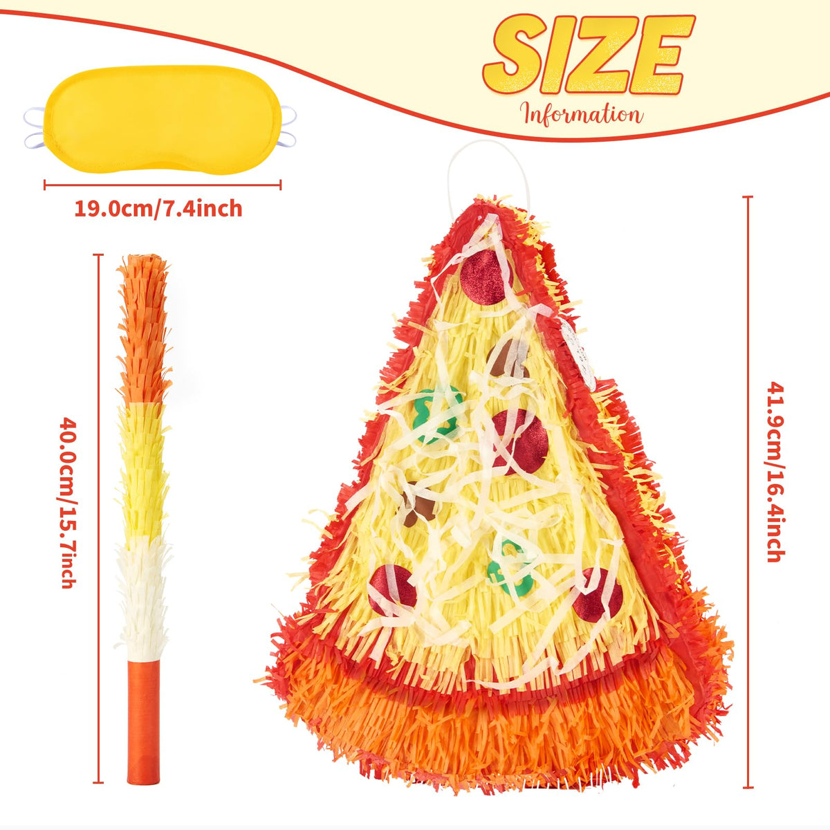 Wernnsai pizza pinata with colorful vegetable pattern for festive vibes