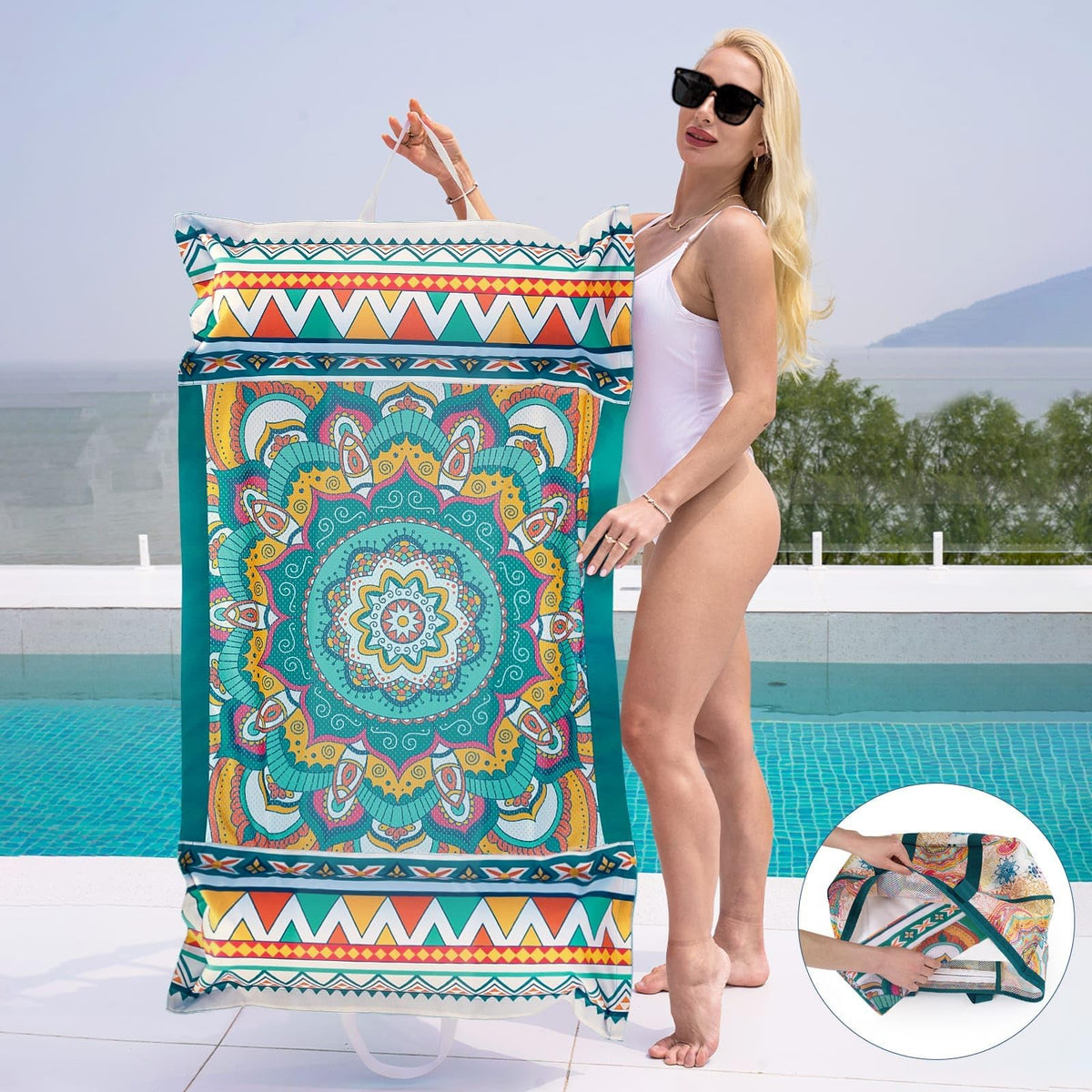 WERNNSAI 4-in-1 inflatable float for saddle, lounge, hammock, drifter