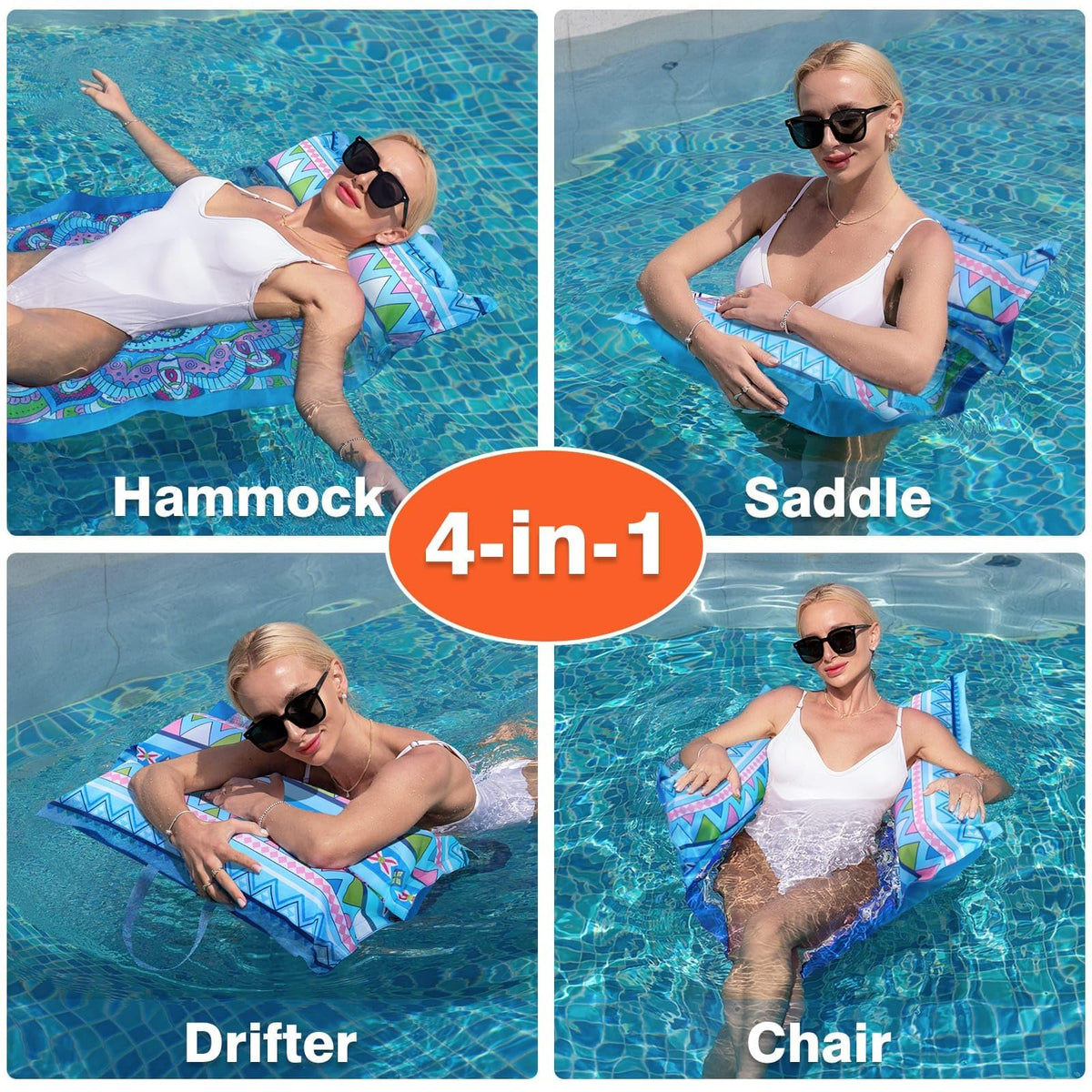 WERNNSAI pool float folded compactly with carrying handles