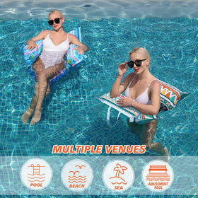 WERNNSAI pool float supports up to 250 lbs for solo relaxation