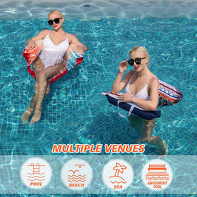 Vivid boho color pattern on WERNNSAI pool floats for outdoor fun