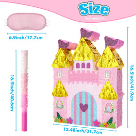 WERNNSAI Princess Castle Piñata top hole and hanging loop for easy setup