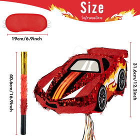 WERNNSAI race car pinata pinata-stick, sturdy tool for safe, supervised play.