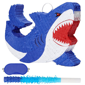 WERNNSAI shark pinata front view for exciting ocean party décor and game.