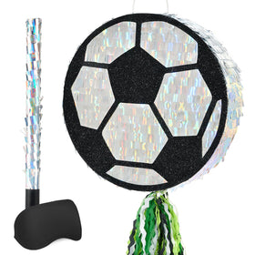 WERNNSAI soccer pinata design with patchwork for a festive party focal point.