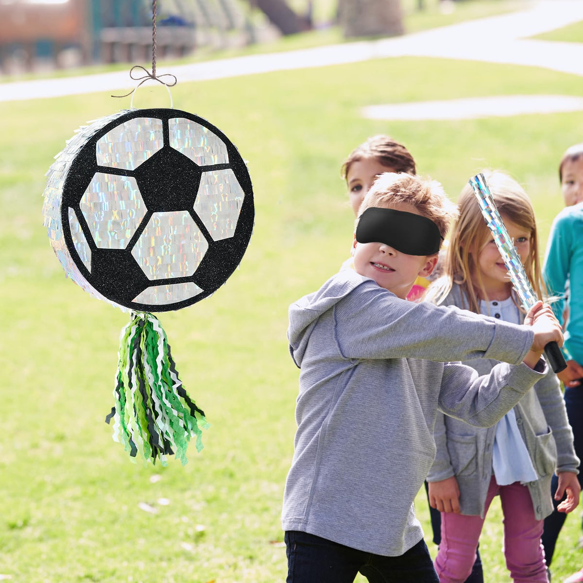 WERNNSAI soccer pinata hanging ring enables simple, game-ready suspension.