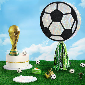 WERNNSAI soccer pinata material shows sturdy post-corrugated paper for durable play.