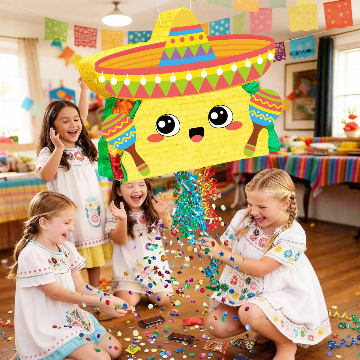 WERNNSAI taco pinata with bold colors for photos and parties.