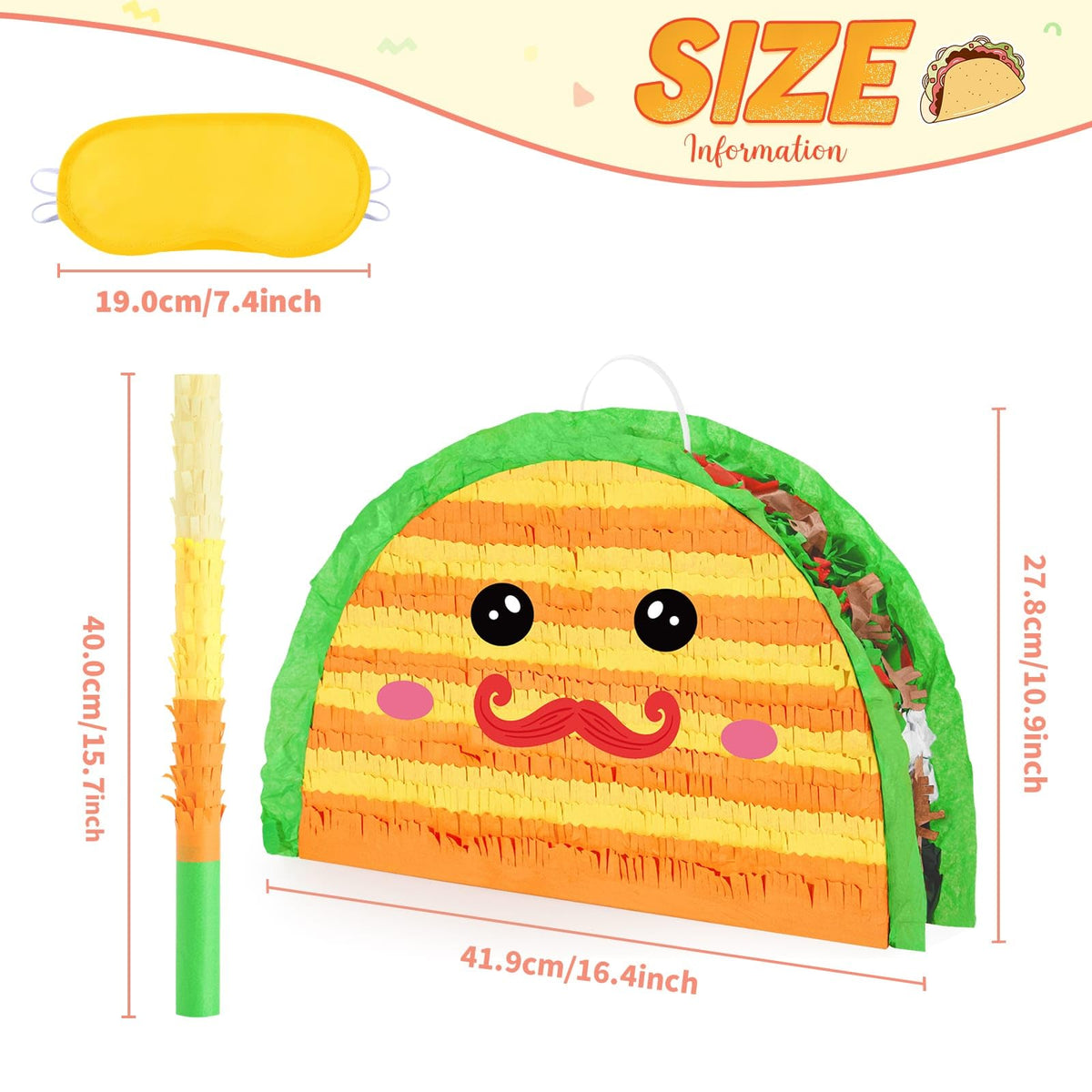WERNNSAI Taco Pinata confetti details boost festive mood and memory-making moments.