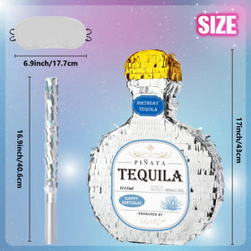 WERNNSAI Tequila Bottle Piñata top hole for simple filling.