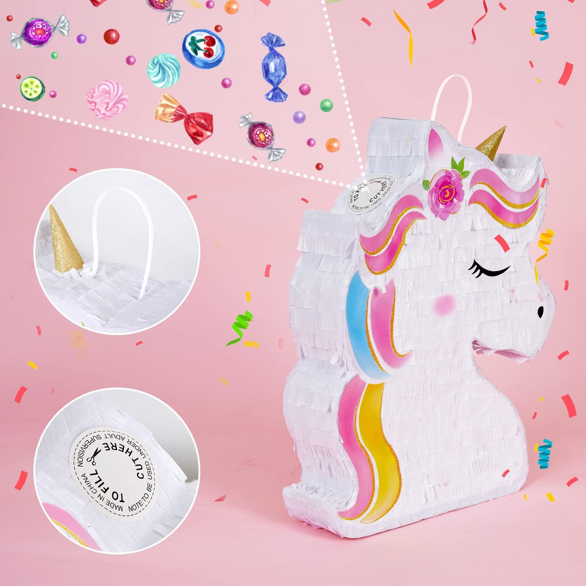 WERNNSAI pinata set includes bat and blindfold for immediate party fun.