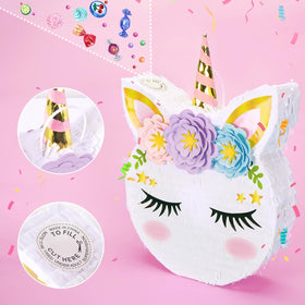 WERNNSAI Unicorn Piñata blindfold helps guests join the playful challenge safely.