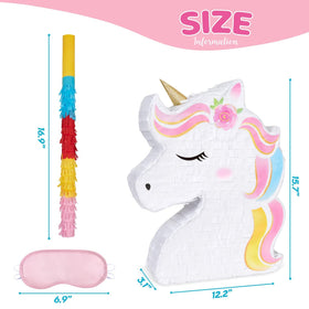WERNNSAI unicorn pinata fill hole with easy access for fillers.
