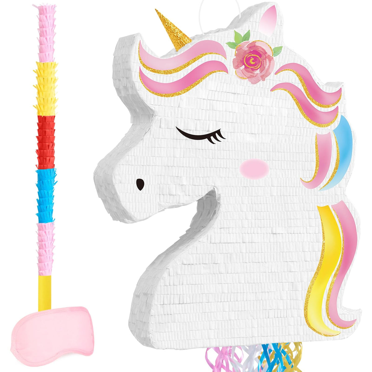 WERNNSAI Unicorn Pinata full view, perfect centerpiece for a unicorn-themed party