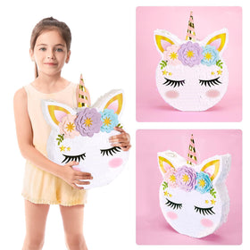 WERNNSAI Unicorn Piñata packaging and size highlight easy planning for any party space.