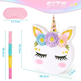 WERNNSAI Unicorn Piñata with stick included for an easy, interactive party activity.