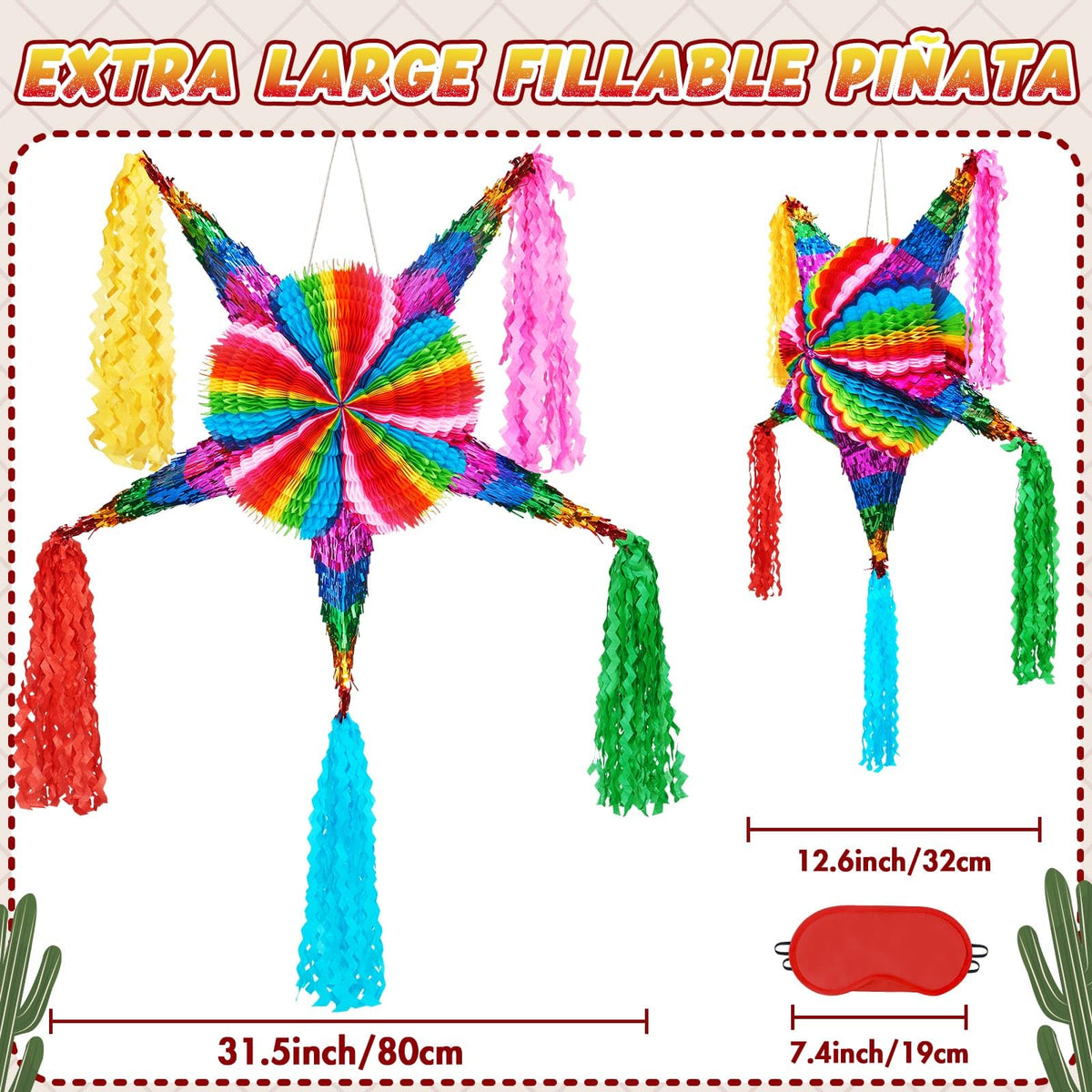 WERNNSAI pinata with vibrant tissue paper tassels for festive decor.