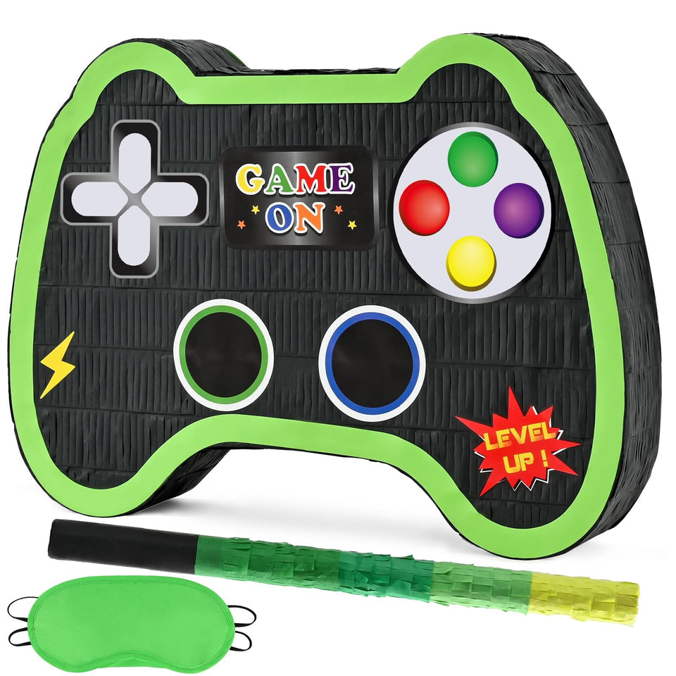 WERNNSAI video game controller piñata full set ready for party decor and fun activity.