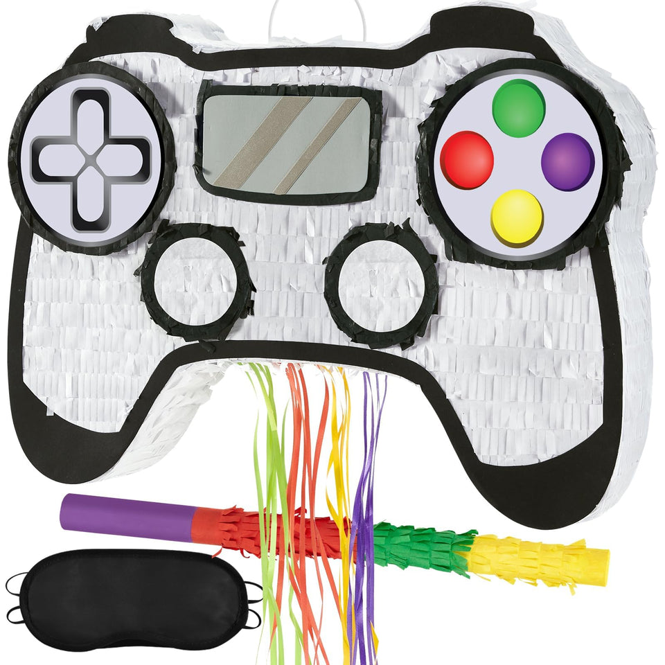 WERNNSAI video game piñata controller shape enhances party decor and excitement.