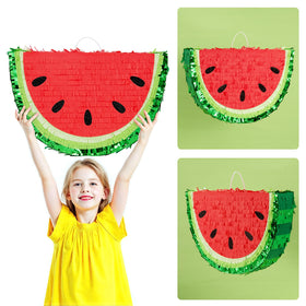 WERNNSAI Watermelon Pinata filled with candies for birthday celebrations.