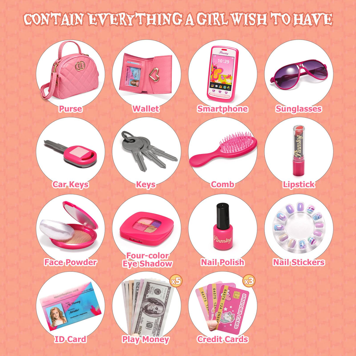 WESAYEE dress-up accessories laid out for imaginative playtime