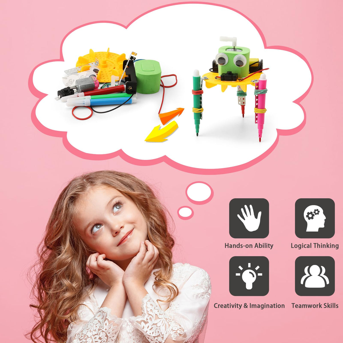WESAYEE STEM Robotics Kit motor kit supports expandable builds
