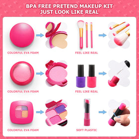 WESAYEE toddler purse lipstick-nail-polish, child safety inspired props for pretend play