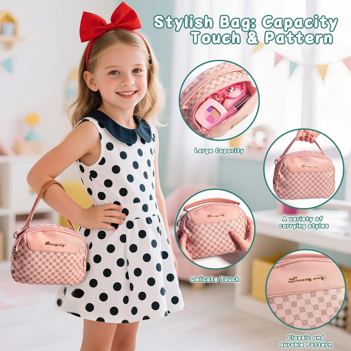 WESAYEE toddler purse with phone and camera for role‑play adventures.