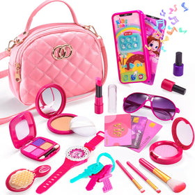 WESAYEE toddler purse pink princess, ideal for organized pretend play