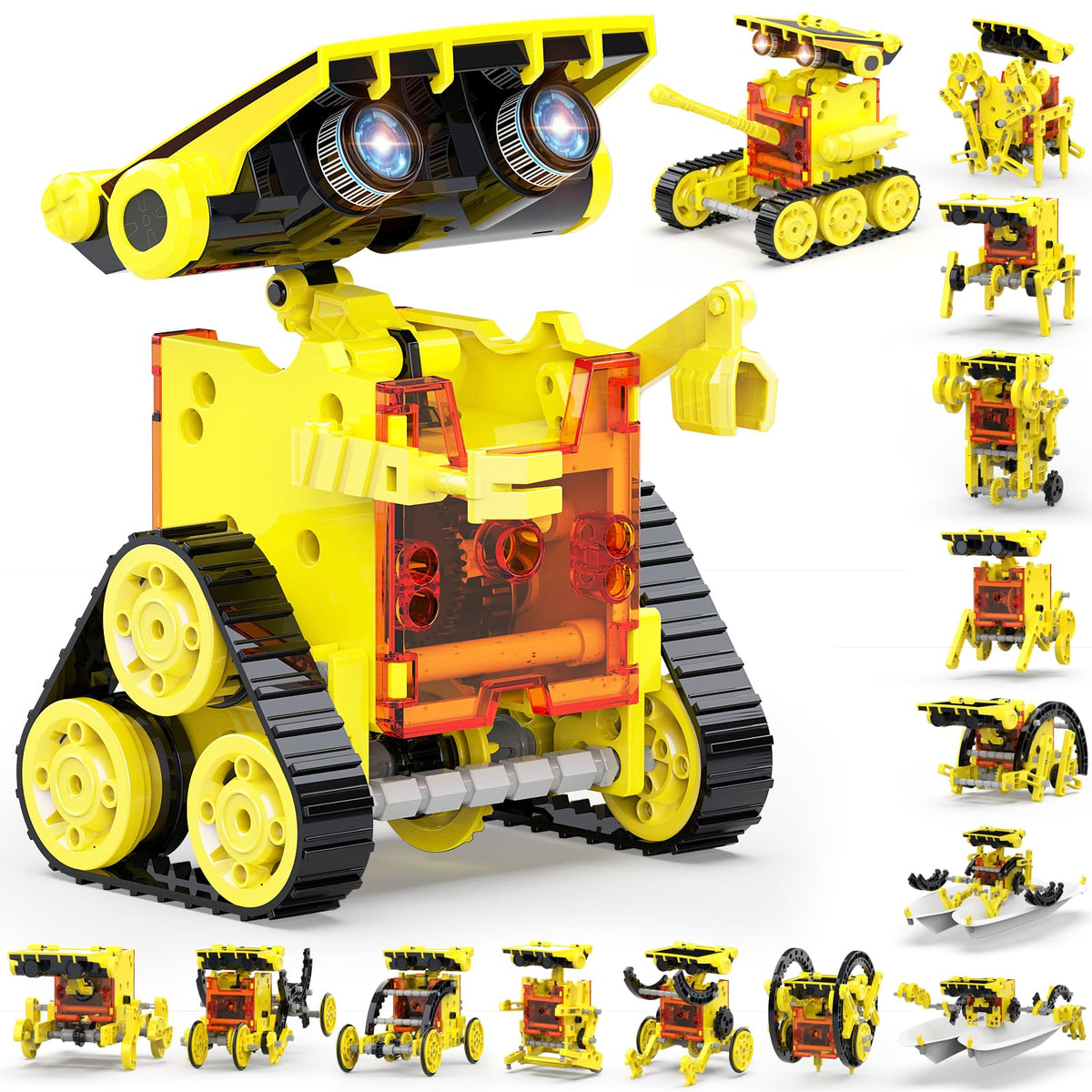 Wesfuner 30-in-1 solar robot kit assembly demonstrating hands-on learning